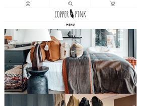 copperandpink.com homepage screenshot
