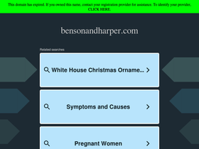 Bensonandharper homepage screenshot
