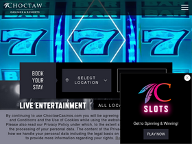 'choctawcasinos.com' screenshot