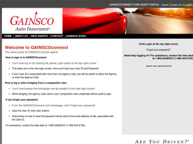 'gainscoconnect.com' screenshot