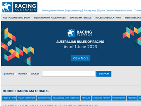 'racingaustralia.horse' screenshot