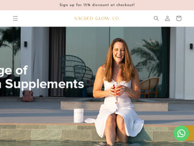 sacredglowco.com homepage screenshot