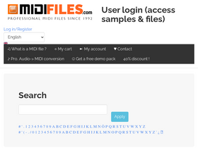 'midifiles.com' screenshot