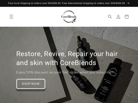 coreblends.com homepage screenshot