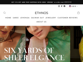 'shopethnos.com' screenshot