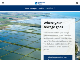 'melbournewater.com.au' screenshot