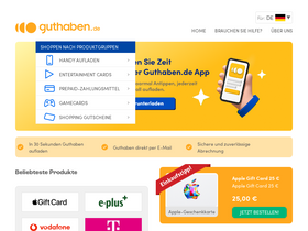 'guthaben.de' screenshot