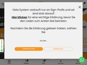 vista-system.de homepage screenshot