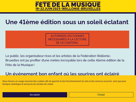 'fetedelamusique.be' screenshot