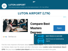 'airport-luton.com' screenshot