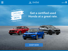 'hondacertified.com' screenshot