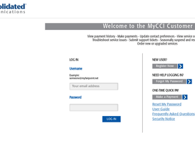 'mycciaccount.com' screenshot