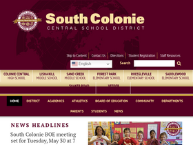 'southcolonieschools.org' screenshot