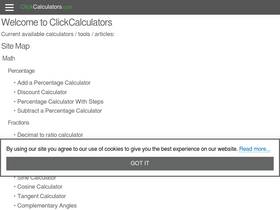 'clickcalculators.com' screenshot