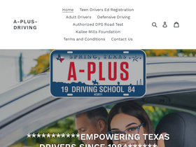a-plus-driving.com homepage screenshot