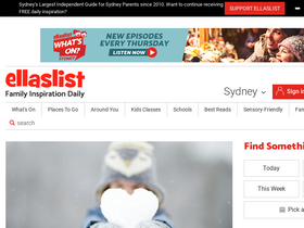 'ellaslist.com.au' screenshot