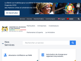 'finances.bj' screenshot