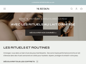 Nureskin homepage screenshot