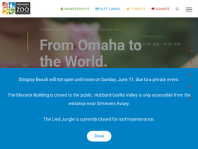 'omahazoo.com' screenshot