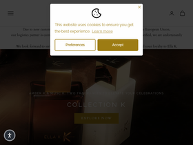 Ellakparfums homepage screenshot