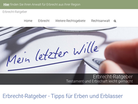 'erbrecht-ratgeber.de' screenshot