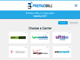 'prepaidbill.com' screenshot