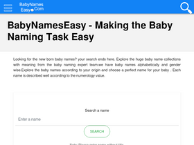 'babynameseasy.com' screenshot