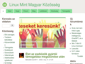 'linuxmint.hu' screenshot