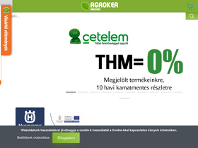 'agrokeraruhaz.hu' screenshot