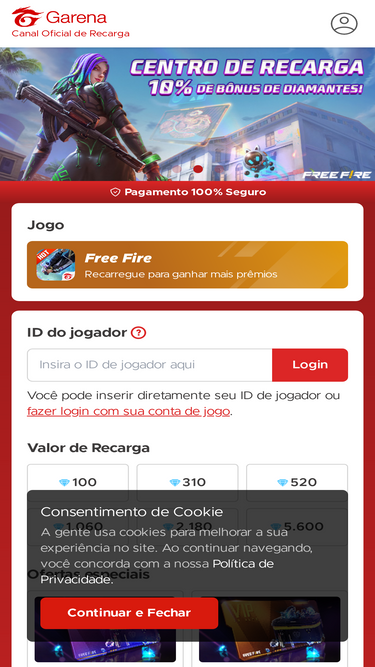 Free Fire: 25 Diamantes [Recarga] Quase de Graça! Zero3Games