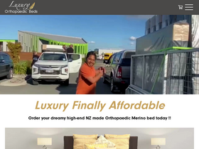 luxurybeds.co.nz homepage screenshot