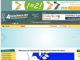 '4teachers.de' screenshot