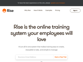 'rise.com' screenshot