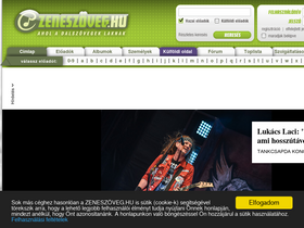 'zeneszoveg.hu' screenshot