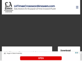 'latimescrosswordanswers.com' screenshot