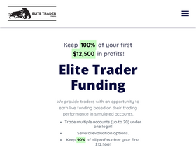 'elitetraderfunding.com' screenshot