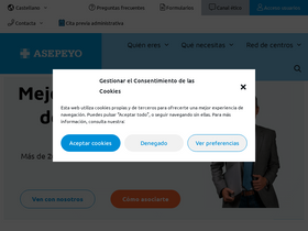 'asepeyo.es' screenshot