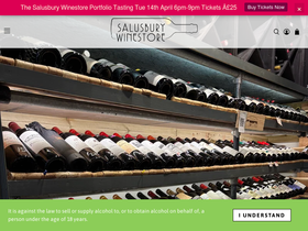 thesalusburywinestore.com homepage screenshot