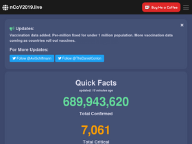 'ncov2019.live' screenshot