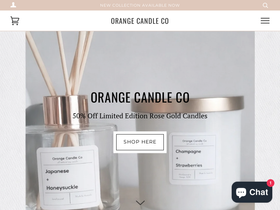 orangecandlecompany.com homepage screenshot