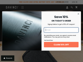 'davincivaporizer.com' screenshot