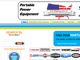 'ppe-pressure-washer-parts.com' screenshot