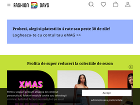 'fashiondays.ro' screenshot