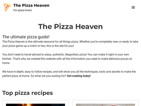 'thepizzaheaven.com' screenshot