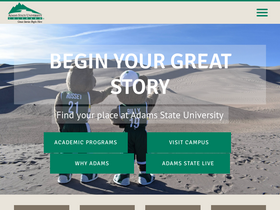 'adams.edu' screenshot
