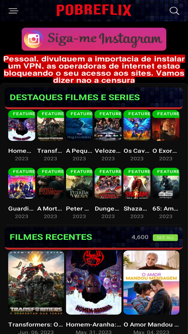 Pobreflix - Filmes Séries e Animes APK para Android - Download