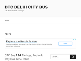 'delhicitybus.in' screenshot