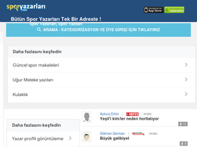 'sporyazarlari.com' screenshot