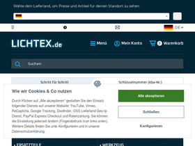 'lichtex.de' screenshot