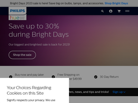 'meethue.com' screenshot